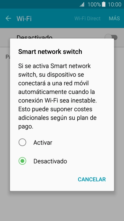 Si deseas activar la función, pulsa Activar.