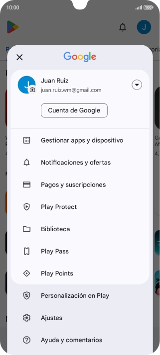 Pulsa Gestionar apps y dispositivo.