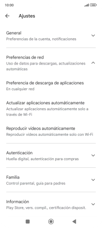 Pulsa Actualizar aplicaciones automáticamente.