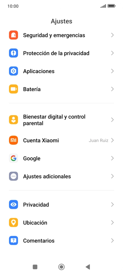 Pulsa Ajustes adicionales.
