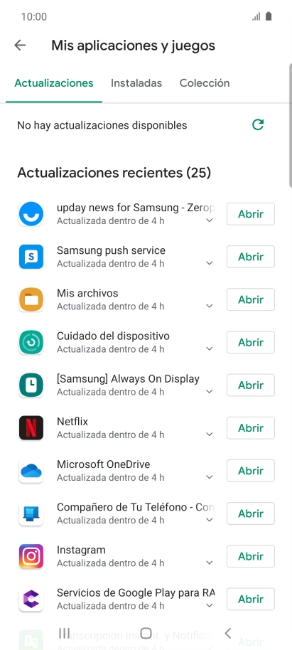 Pulsa Instaladas.