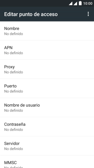 Pulsa Nombre.