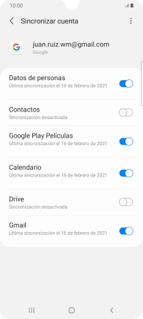 Pulsa el indicador junto a 