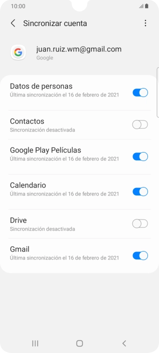 Pulsa el indicador junto a 