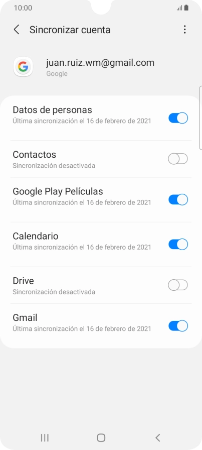 Pulsa el indicador junto a 