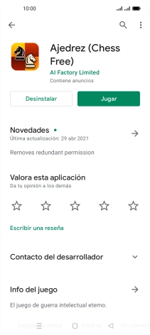 Pulsa Desinstalar.