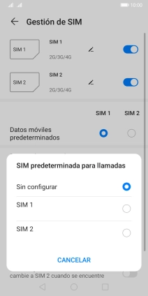 Pulsa el ajuste deseado.