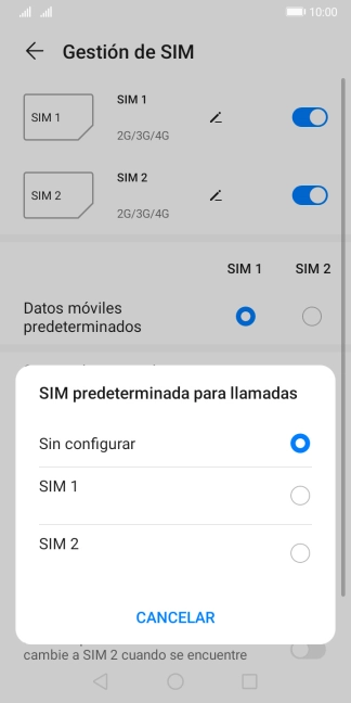 Pulsa el ajuste deseado.