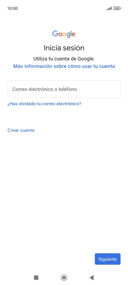 Si no tienes una cuenta de Google, pulsa Crear cuenta y sigue las indicaciones de la pantalla para ver cómo crear una cuenta nueva.