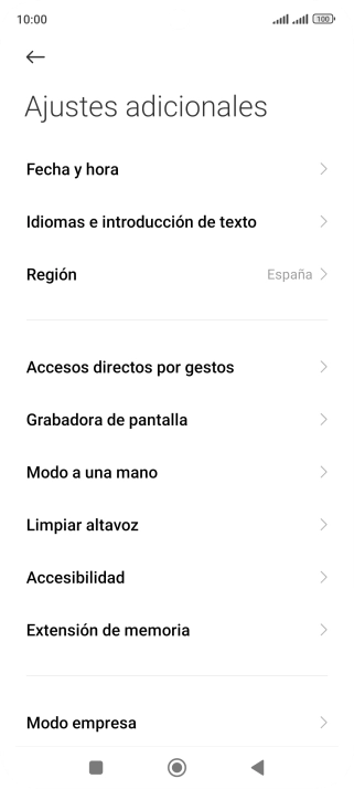 Pulsa Fecha y hora.