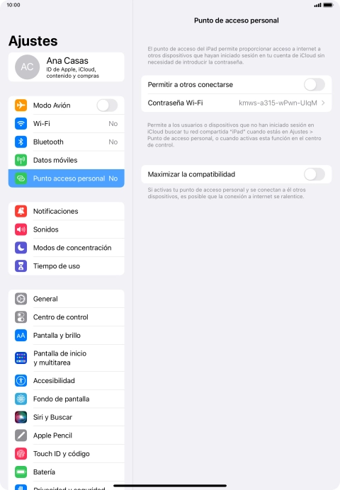 Pulsa Contraseña Wi-Fi e introduce una contraseña. Pulsa Contraseña Wi-Fi e introduce una contraseña.