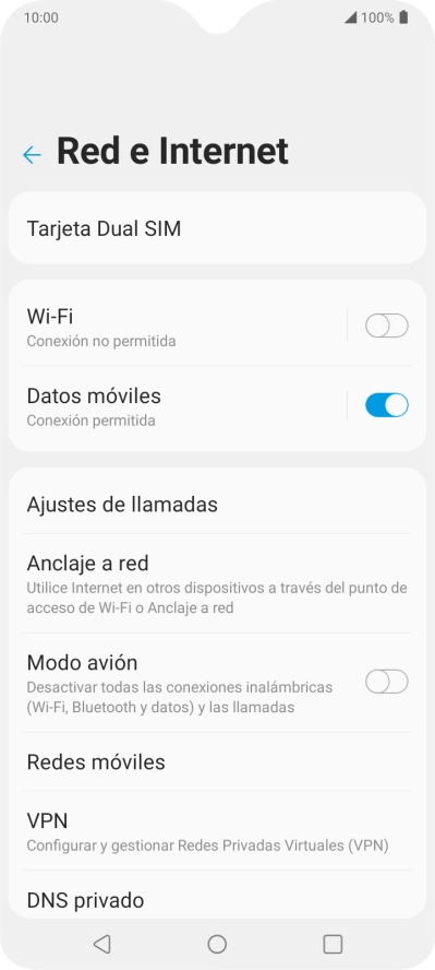 Pulsa Anclaje a red.