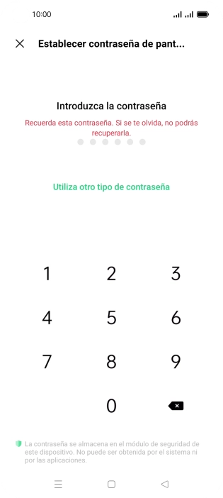 Pulsa Utiliza otro tipo de contraseña.