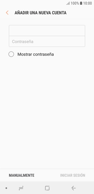 Pulsa Contraseña e introduce la contraseña de tu cuenta de correo electrónico.