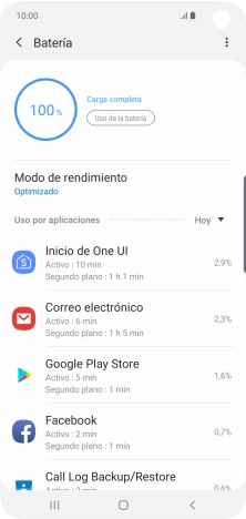 Pulsa Modo de rendimiento.