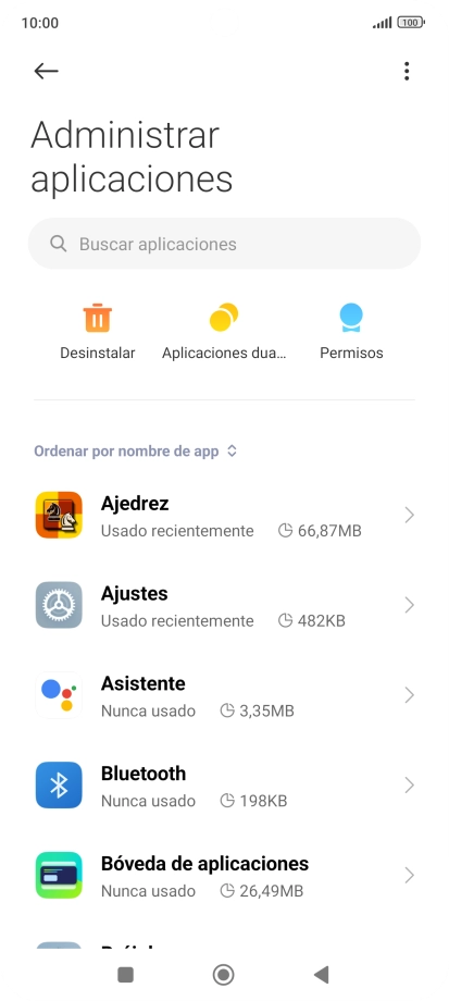 Pulsa la app deseada.