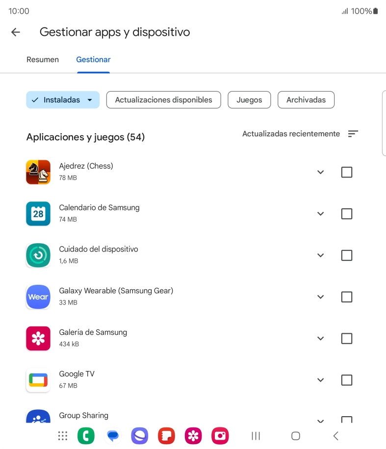 Pulsa la app deseada.