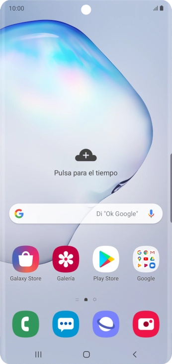 Desliza dos dedos hacia abajo desde la parte superior de la pantalla. Desliza dos dedos hacia abajo desde la parte superior de la pantalla.