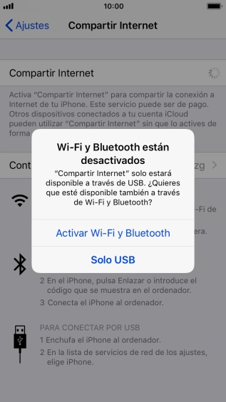 Si el wifi está desactivado, pulsa Activar Wi-Fi y Bluetooth.