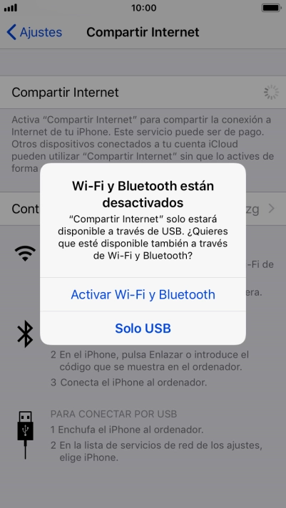 Si el wifi está desactivado, pulsa Activar Wi-Fi y Bluetooth.
