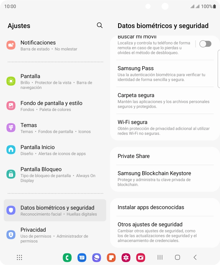 Pulsa Otros ajustes de seguridad.