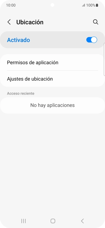 Pulsa Permisos de aplicación.