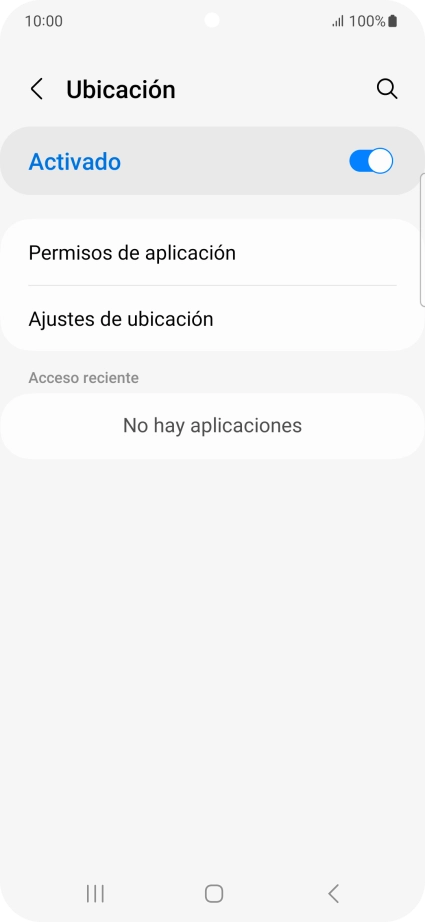 Pulsa Permisos de aplicación.