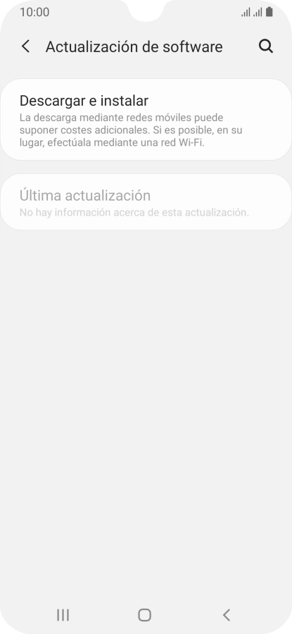 Pulsa Descargar e instalar. Si hay una versión de software nueva disponible, aparecerá ahora en la pantalla. Sigue las indicaciones de la pantalla para actualizar el software del teléfono.