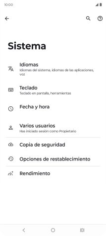 Pulsa Opciones de restablecimiento.