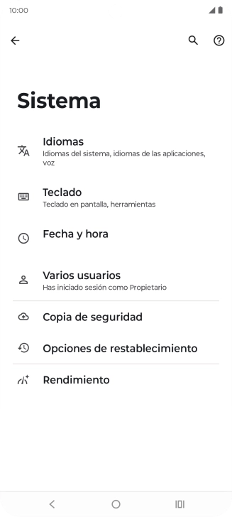 Pulsa Opciones de restablecimiento.