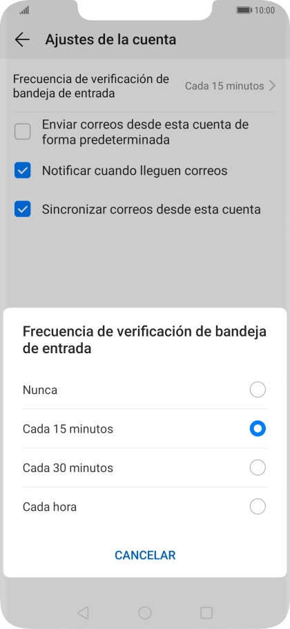 Pulsa el ajuste deseado.