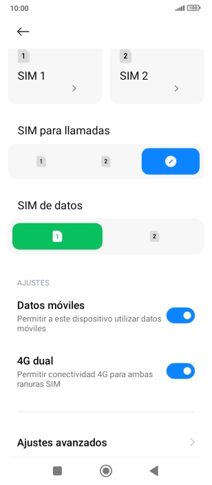 Pulsa Ajustes avanzados.