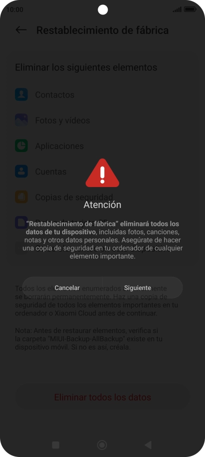 Pulsa Siguiente.