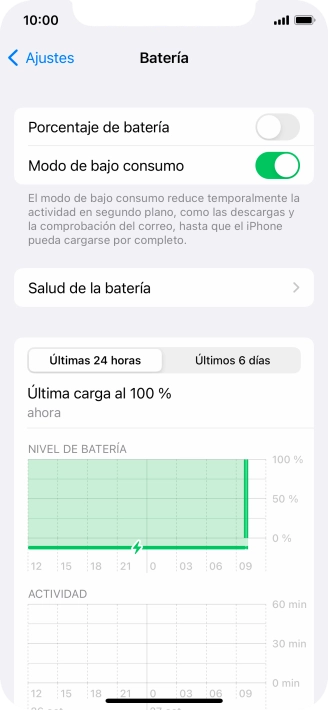 Desliza el dedo hacia arriba desde la parte inferior de la pantalla para terminar y volver a la pantalla de inicio.