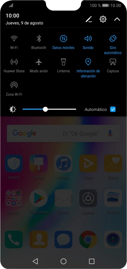 Pulsa Modo avión para activar o desactivar la función.