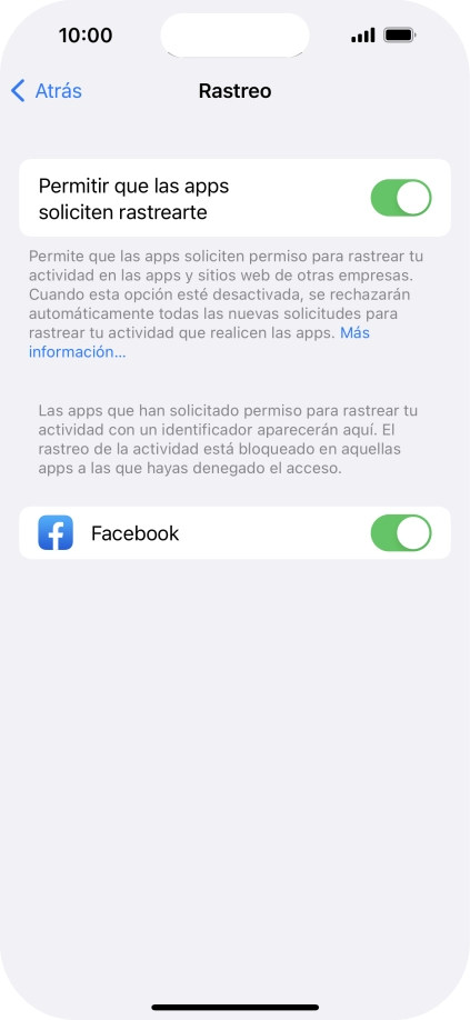 Pulsa el indicador junto a 