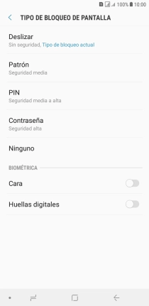 Pulsa Huellas digitales.