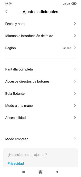 Pulsa Fecha y hora.