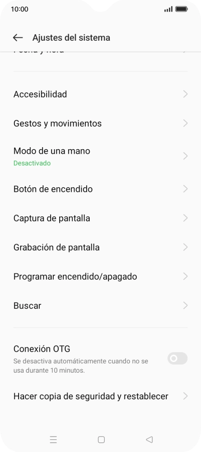 Pulsa Hacer copia de seguridad y restablecer.