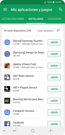 Pulsa la app deseada.