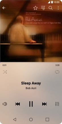 Pulsa la flecha hacia la derecha para ir al archivo de música siguiente.