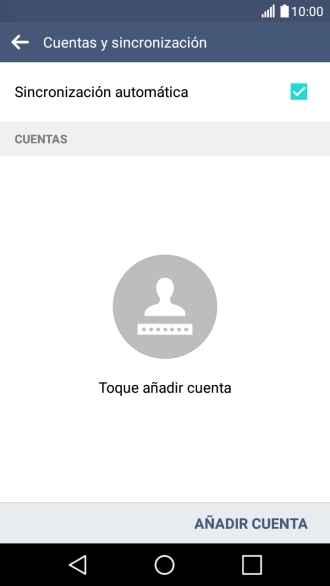 Pulsa AÑADIR CUENTA.