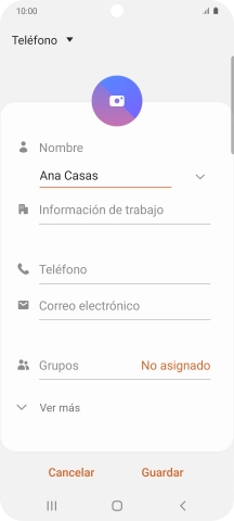 Pulsa Teléfono e introduce el número de teléfono deseado.