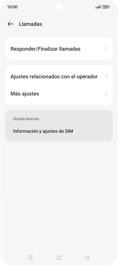 Pulsa Ajustes relacionados con el operador.