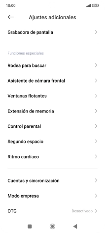 Pulsa Cuentas y sincronización.