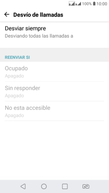 Pulsa el tipo de desvío deseado.