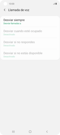 Pulsa el tipo de desvío deseado.