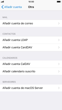 Pulsa Añadir cuenta de correo.