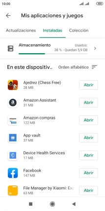 Pulsa la app deseada.