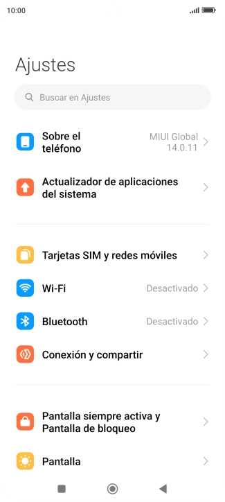 Pulsa Conexión y compartir.